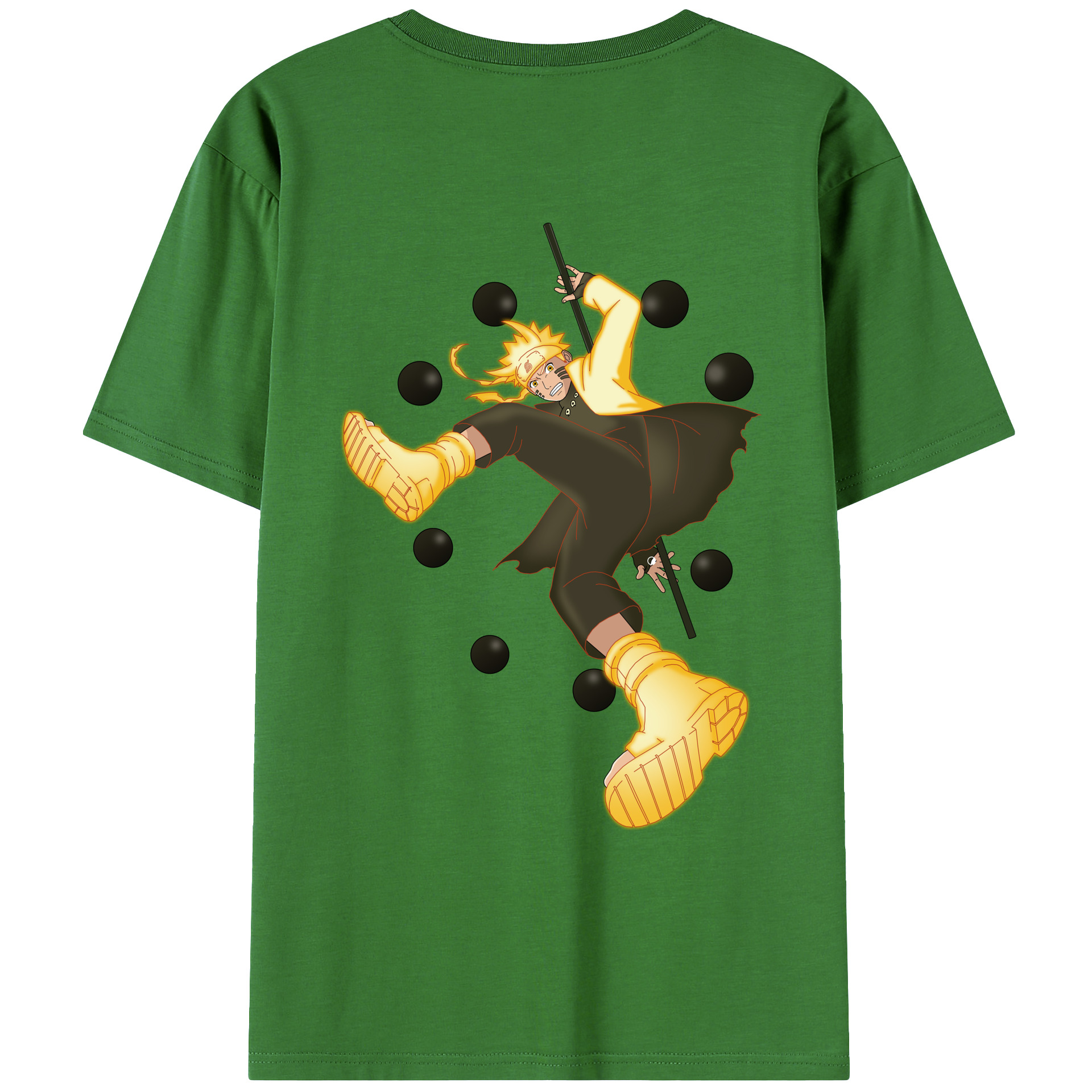 （画像用） NARUTO -ナルト- うずまき ナルト Uzumaki Naruto レディース半袖Tシャツ(バックプリント)